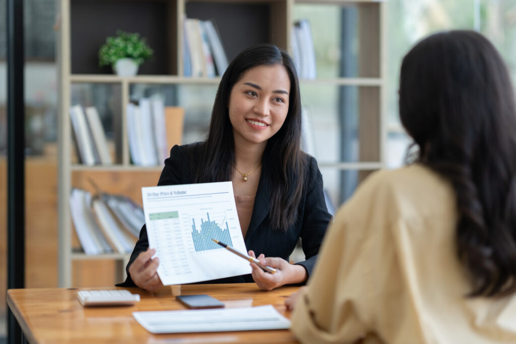 two asian business women discussing new startup pr 2025 02 19 03 22 58 utc